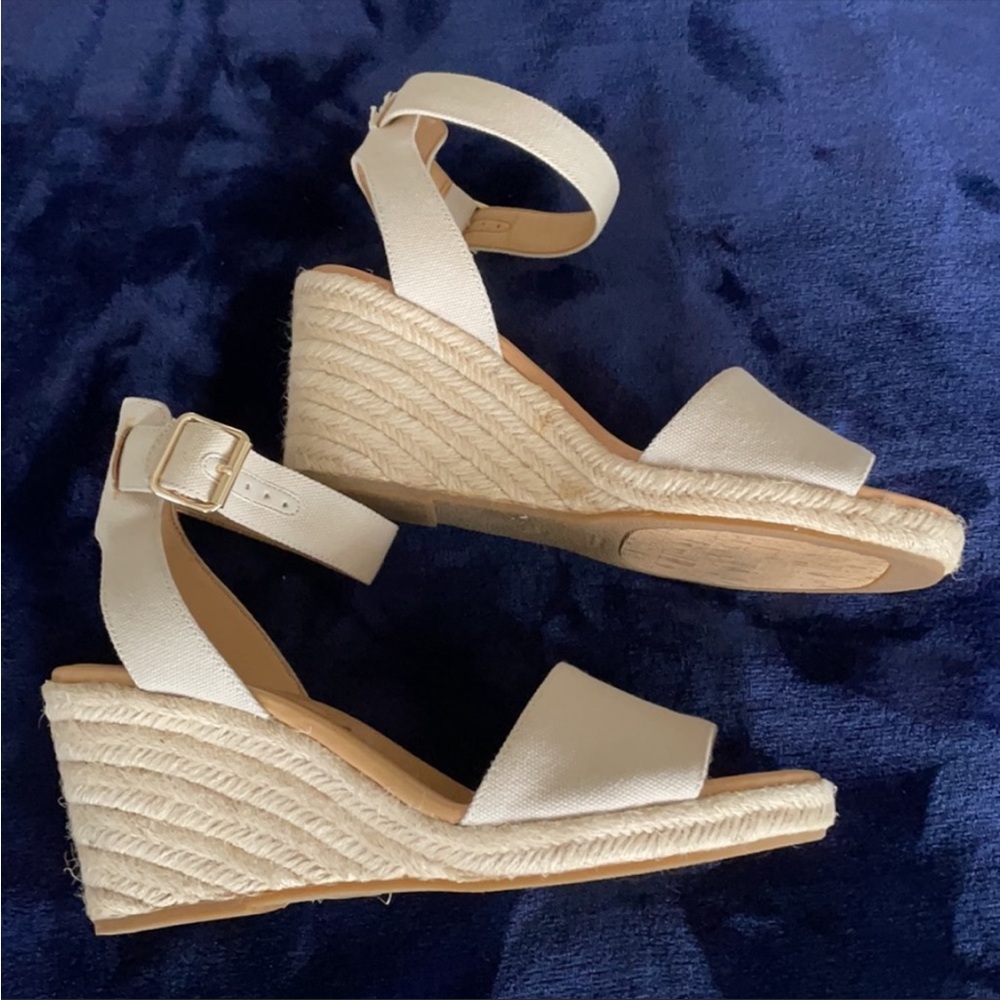 J Crew Canvas Wedges